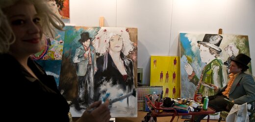 Holly & Bryson Brooks Married with Paintings Luminaria 2009 Holly & Bryson Brooks Married with Paintings Luminaria 2009